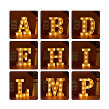 Load image into Gallery viewer, ODISTAR LED Light Up Marquee Letters, Battery Powered Sign Letter 26 Alphabet with Lights for Wedding Engagement Birthday Party Table Decoration bar Christmas Night Home,9’’, White (F)
